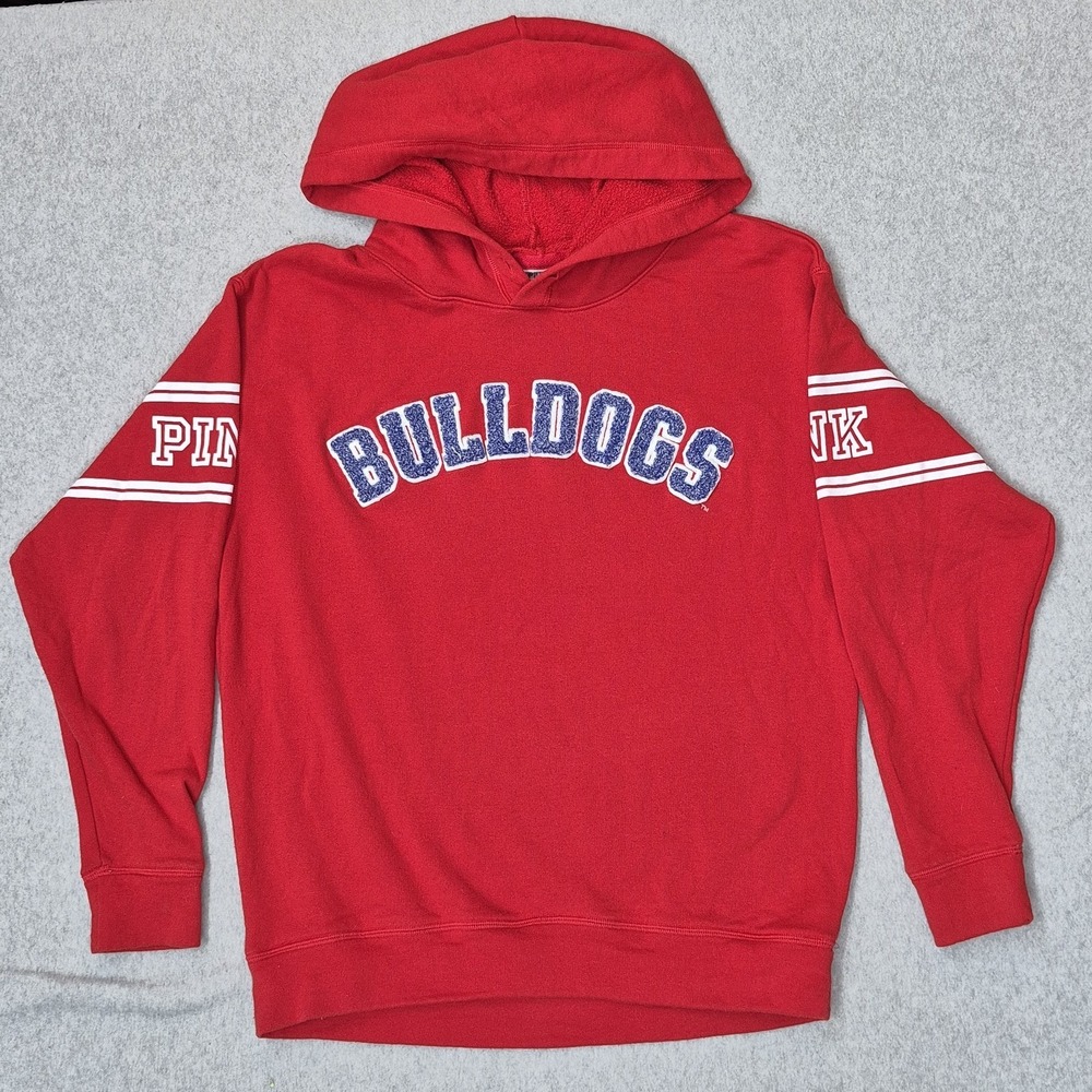 Fresno State Bulldogs Women Hoodie M Red Fleece Varsity PINK Victoria's Secret